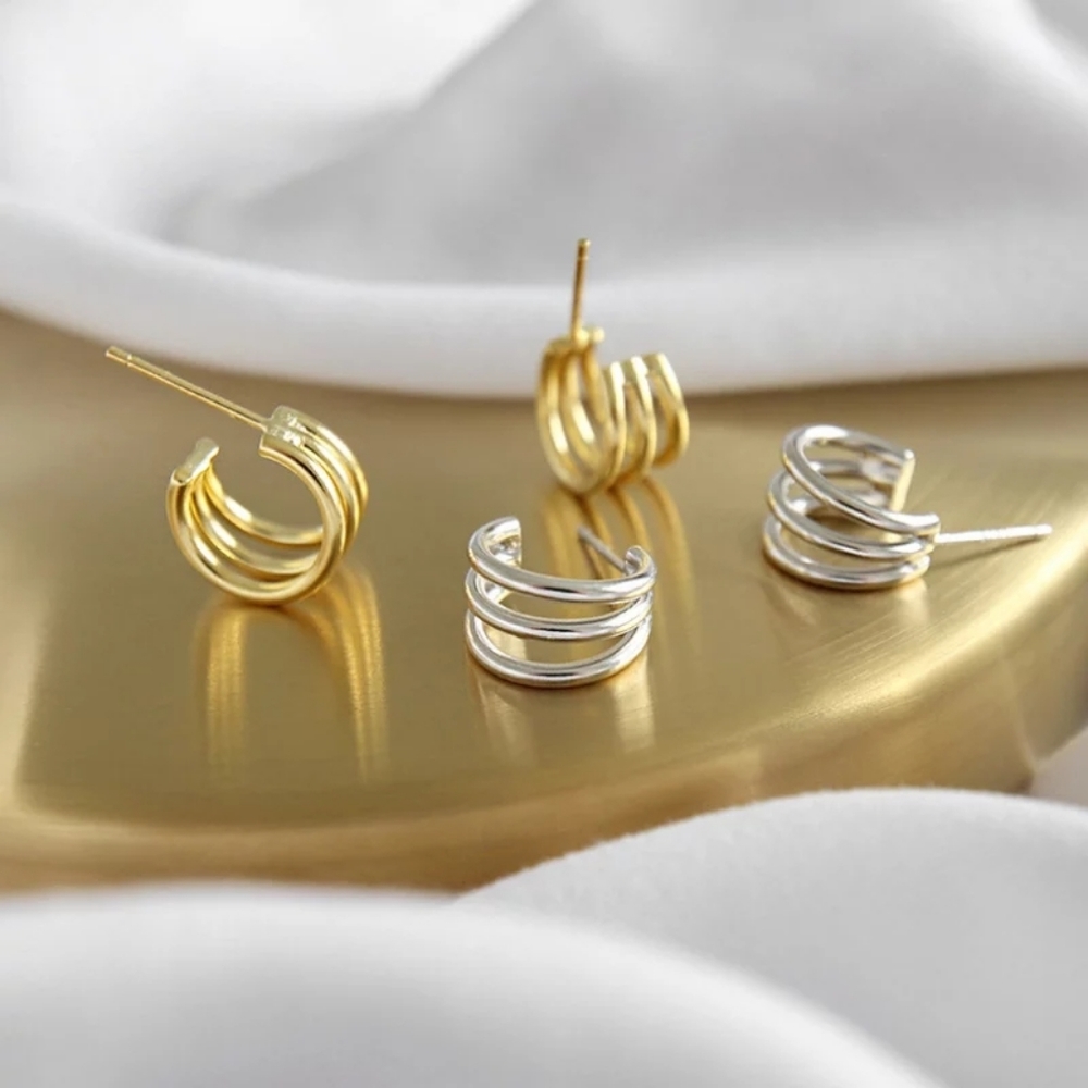 18k Gold Plated Mini Huggie Hoops